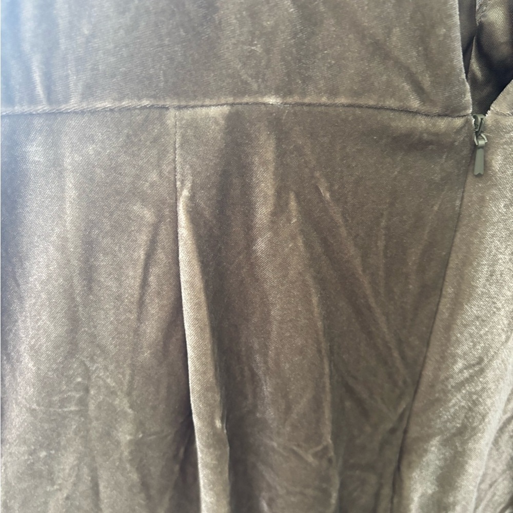 Anthropologie Jenny Yoo Ryland V-neck Long Slv Sage Open Back Velvet Gown, Sz 20 - Picture 5 of 5